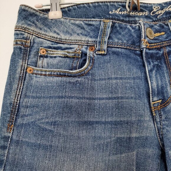 American Eagle Slim Boot Stretch Denim Jeans Size 8 - Picture 6 of 6